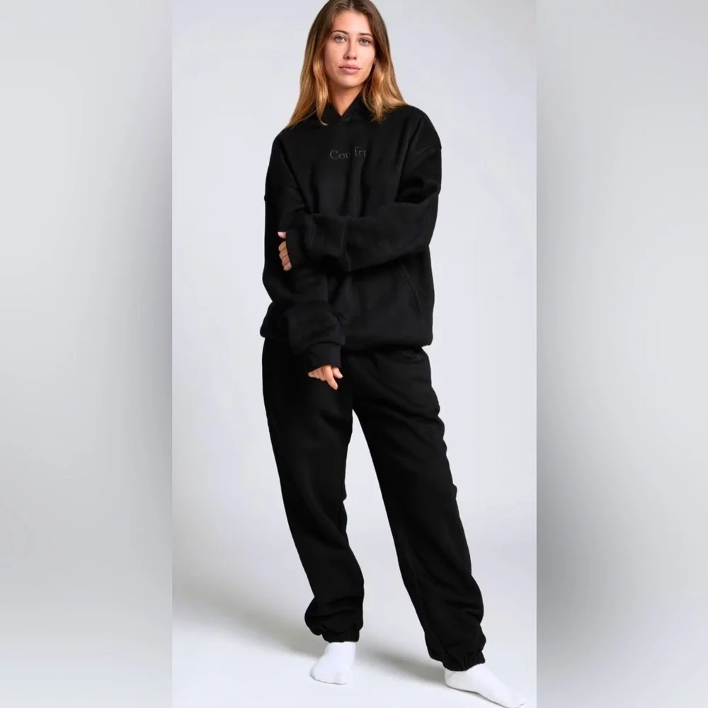 COMFRT Signature Sweatpants in Onyx Black Size 2XL Gorpcore Fleece Lounge
